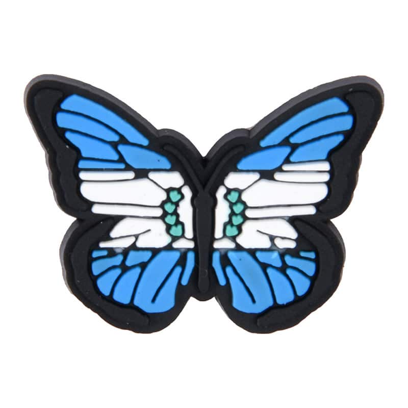 Flag butterfly flying blue/white 212-01 Shoe Charm