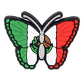 Flag butterfly flying green/white/red 212-03 Shoe Charm