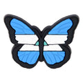 Flag butterfly flying blue/white/blue 212-06 Shoe Charm