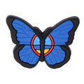 Flag butterfly flying blue/blue 212-09 Shoe Charm