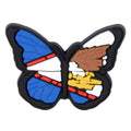 Flag butterfly flying blue/white 212-12 Shoe Charm