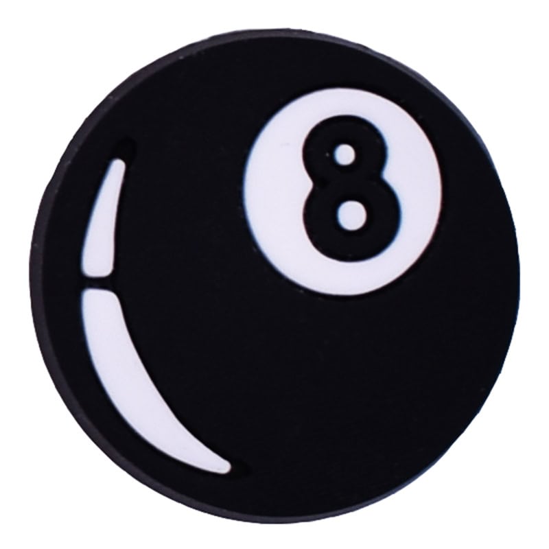 Pool ball black number 8 23-45 Shoe Charm