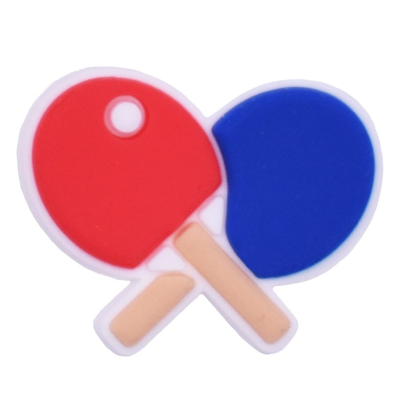 Table Tennis crossed bats 23-48 Shoe Charm