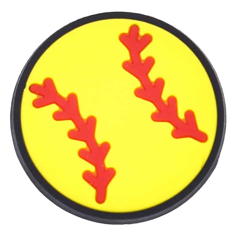 Yellow Baseball 23-63 Shoe Charm
