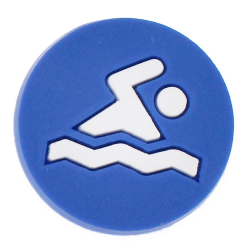 Swimmers badge 23-64 Shoe Charm