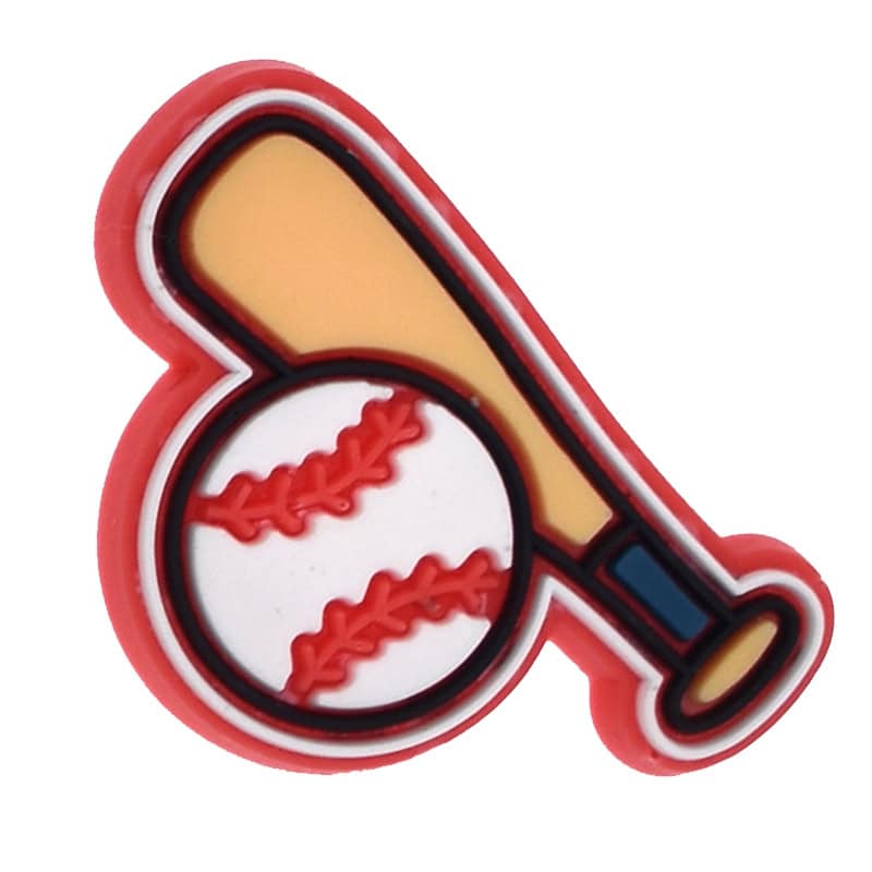 Baseball bat & white ball 23-65 Shoe Charm