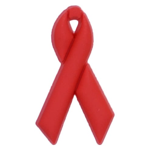 Prostate Cancer red Awareness Ribbon 24-02 Shoe Charm