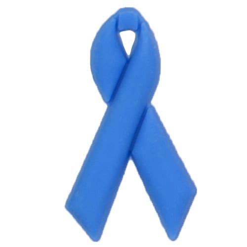 Colon Cancer blue Awareness Ribbon 24-03 Shoe Charm