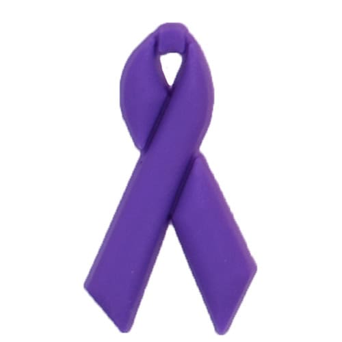 Pancreatic cancer Purple ribbon  24-04 Shoe Charm