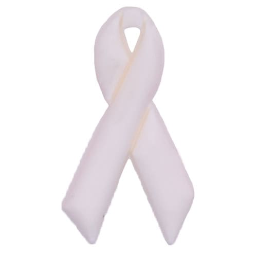 Bladder Cancer  white Awareness Ribbon 24-07 Shoe Charm