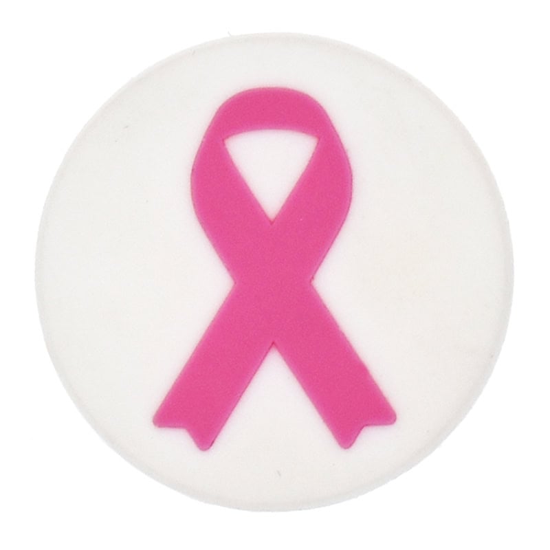 Breast Cancer pink badge style Awareness Ribbon 24-14 Shoe Charm