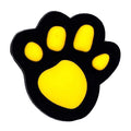 Yellow on Black Shaped Puppy paw print 25-01 Shoe Charm