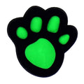 Green on Black Shaped Puppy paw print 25-02 Shoe Charm