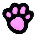 Pink on Black Shaped Puppy paw print 25-03 Shoe Charm