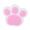 Pink on White Shaped paw print small 25-08 Shoe Charm