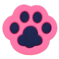 Dark blue on Dark pink Shaped large paw print 25-11 Shoe Charm