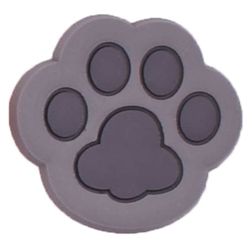 Grey on Grey Shaped large paw print 25-12 Shoe Charm