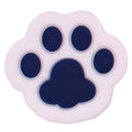 Dark Blue on White Shaped large paw print  25-13 Shoe Charm
