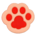 Red on Light Yellow Shaped large paw print 25-14 Shoe Charm