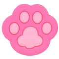 Pink on Dark pink Shaped large paw print 25-15 Shoe Charm