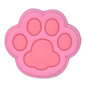 Orange on Pink Shaped large paw print 25-16 Shoe Charm