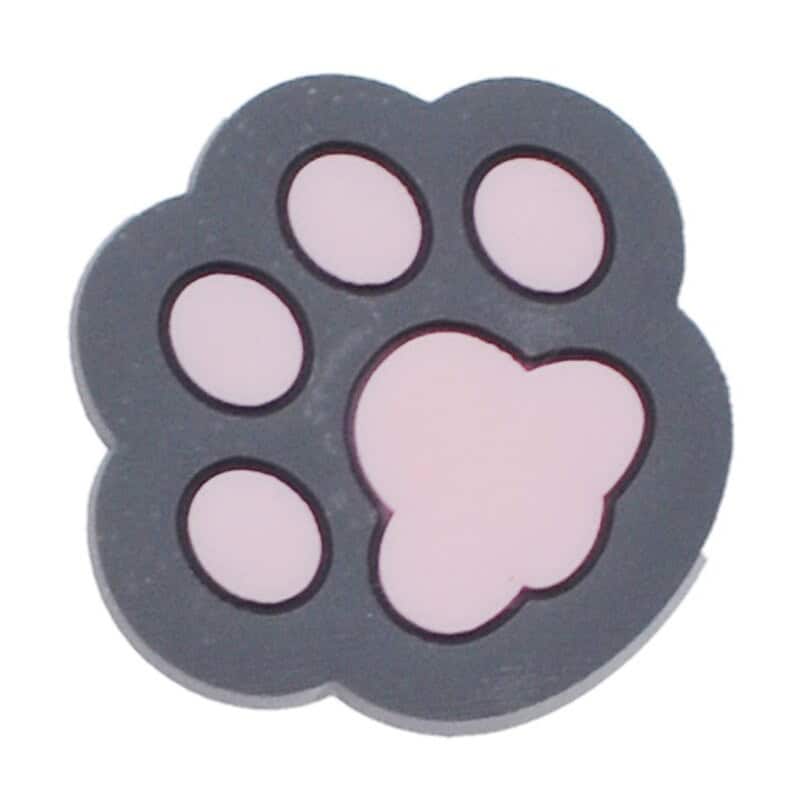Pink on Dark Blue Shaped large paw print  25-18 Shoe Charm