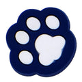White on Dark Blue Shaped large paw print 25-18 Shoe Charm