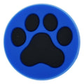 Black on Blue Round paw print 25-24 Shoe Charm