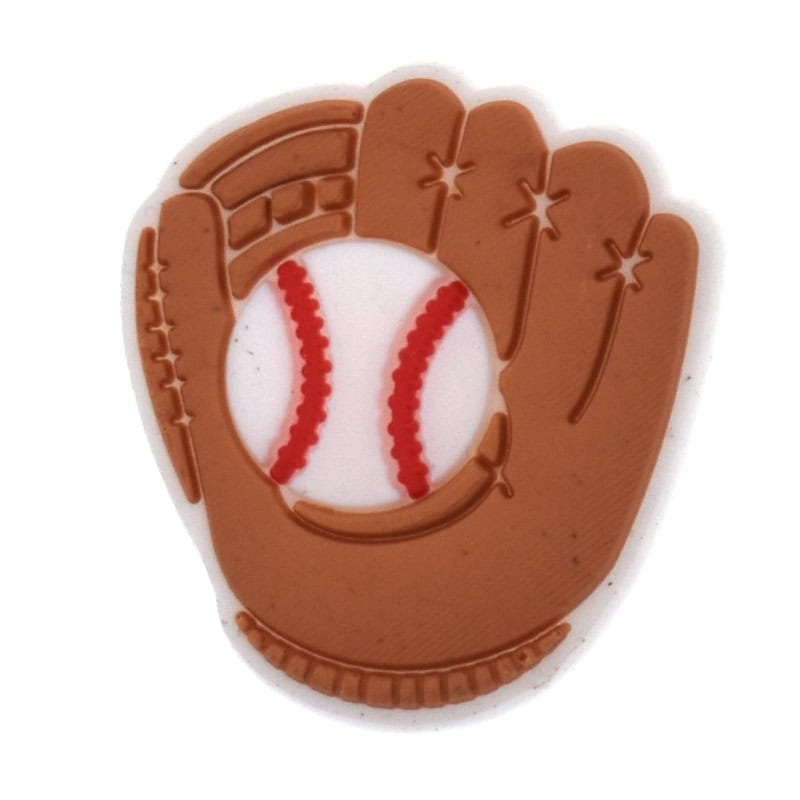 Baseball glove with baseball 302-07 - Shoe Charm