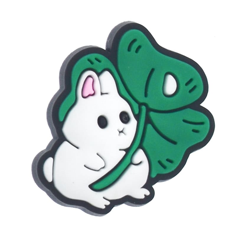 Under the leaf rabbit 315-05 Shoe Charm