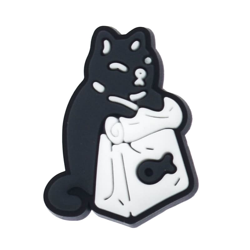 Fish bag black cat 315-09 Shoe Charm