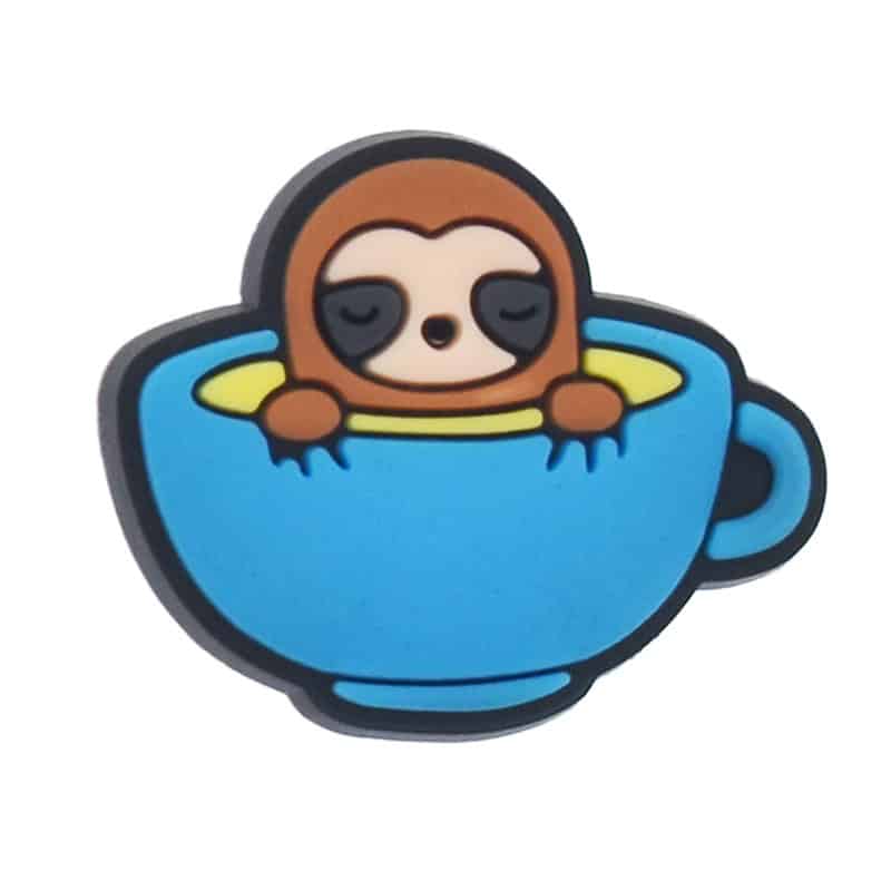 Sloth in a cup 315-11 Shoe Charm