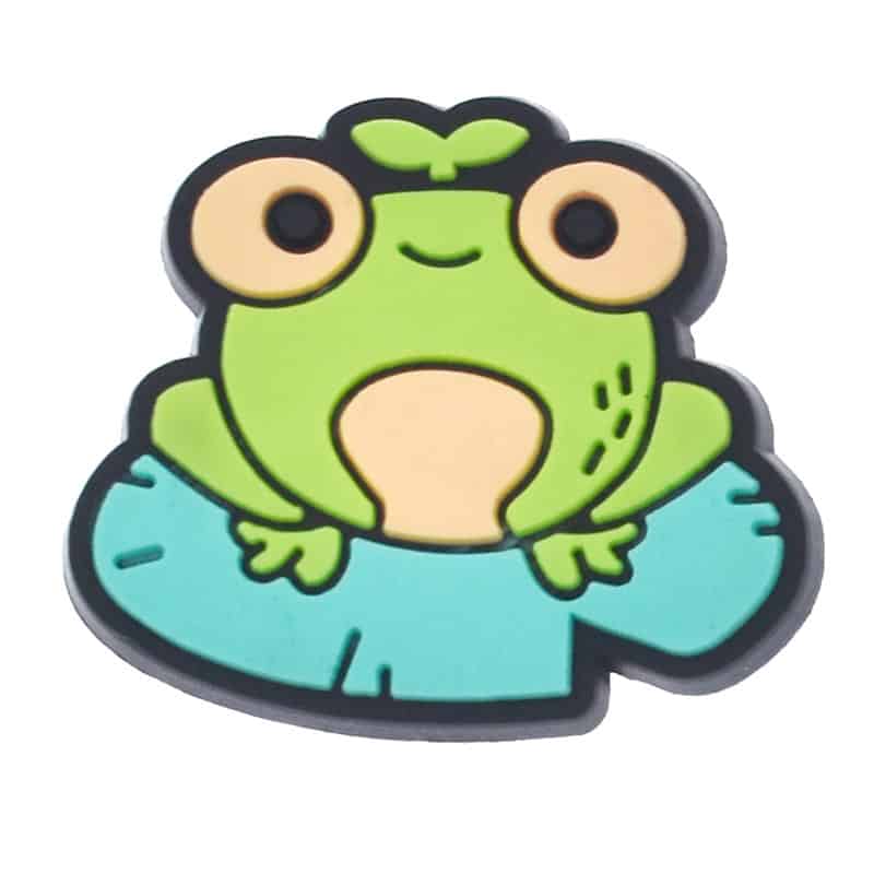Toad on a lilly 315-13 Shoe Charm