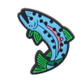 Blue pink & green Spotted fish 317-09 - Shoe Charm