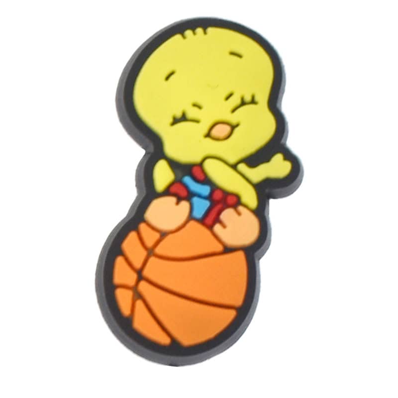 Tweety Bird sat on basketball Space Jam 324-04 - Shoe Charm