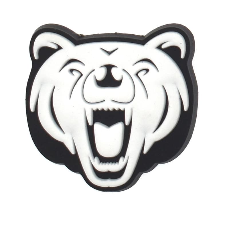 BEAR black on white sillhouette 325-04 Shoe Charm