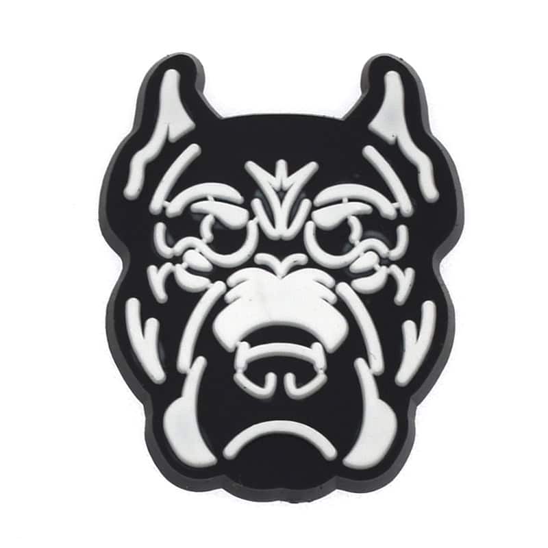 DOG black on white sillhouette 325-06 Shoe Charm