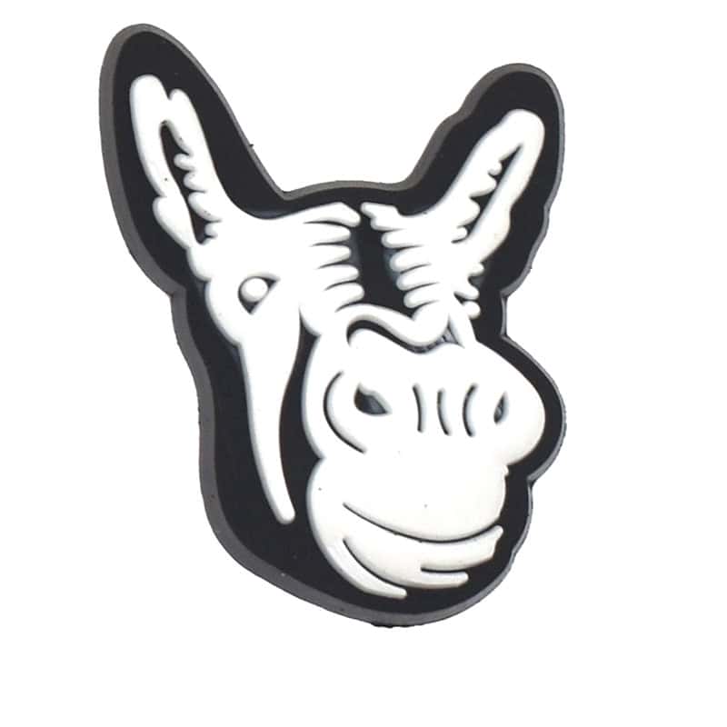 MULE black on white sillhouette 325-08 Shoe Charm