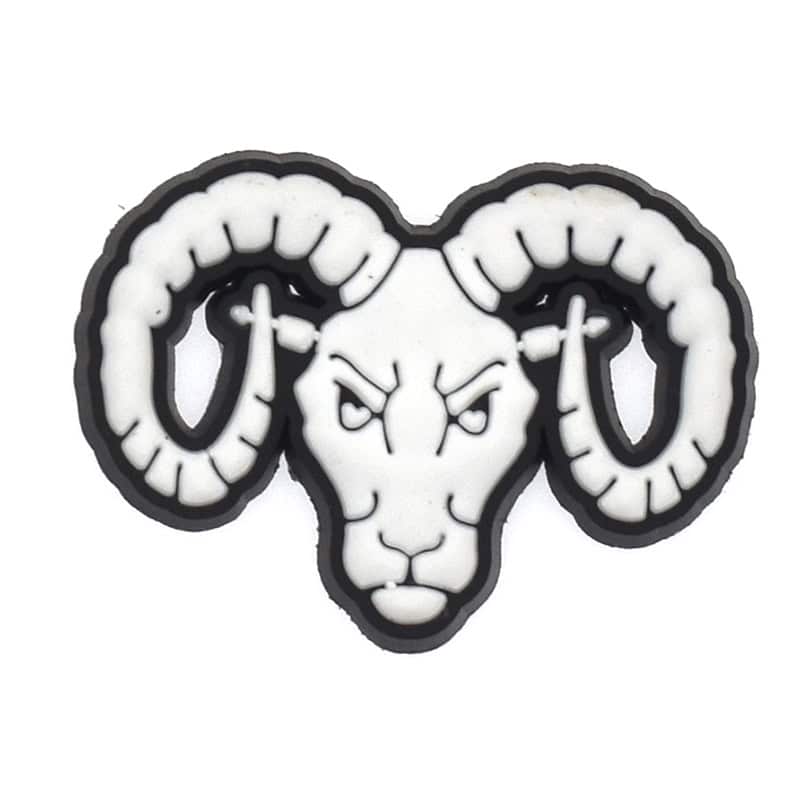 GOAT black on white sillhouette 325-09 Shoe Charm