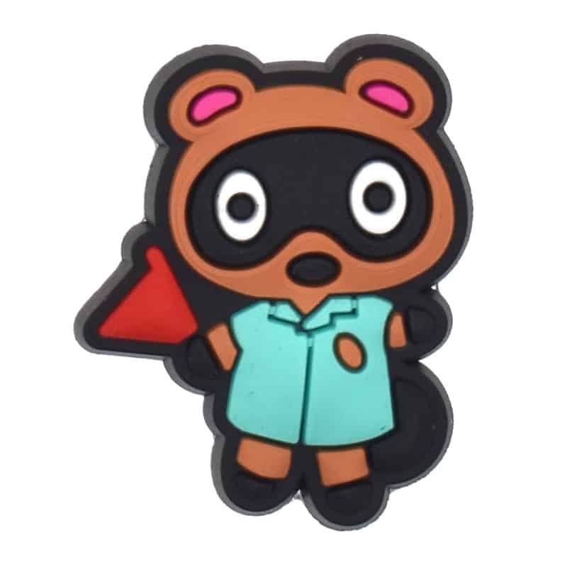 Animal Crossing Tommy waving red flag 326-05 - Shoe Charm