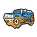 Blue muddy land rover 329-05 - Shoe Charm
