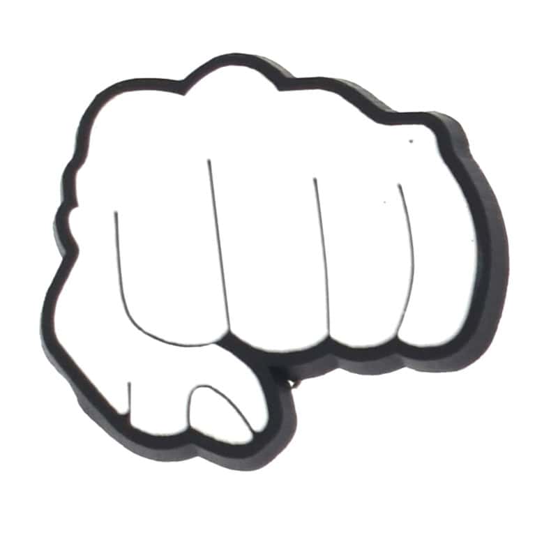 White fist hand gesture 335-01 - Shoe Charm