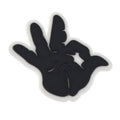 Black okay hand gesture 335-03 - Shoe Charm