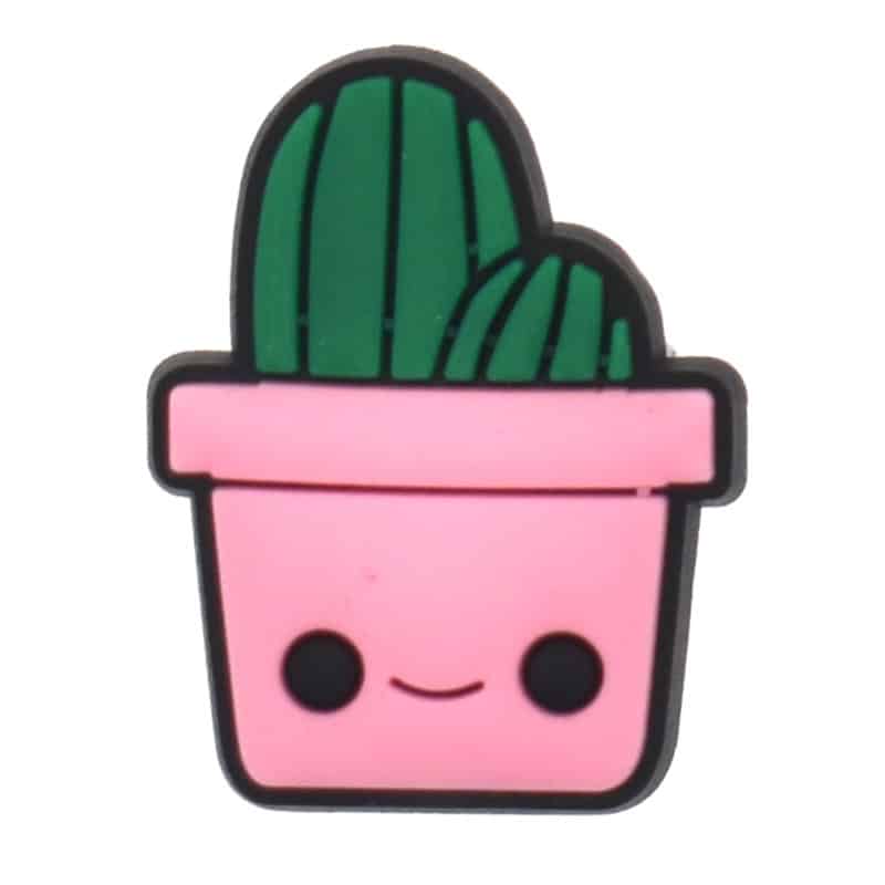 Pink pot Cacti 339-06 Shoe Charm