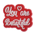 Shoe Charm - 'You are beautiful' sign logo badge340-11