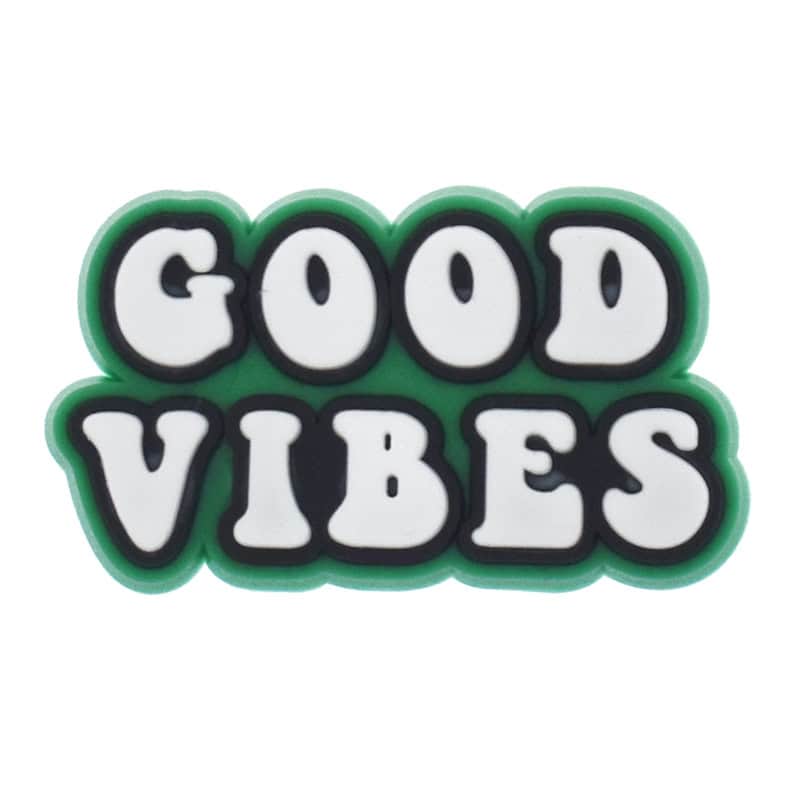 Shoe Charm - GOOD VIBES sign logo badge 340-20