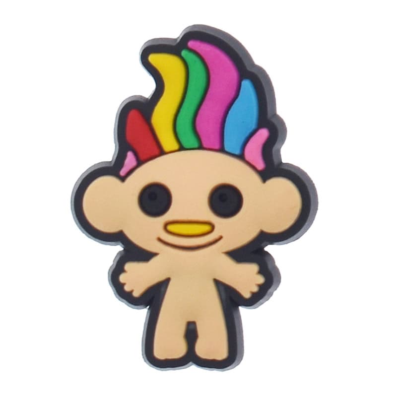 Rainbow hair troll character 343-07 - Shoe Charm