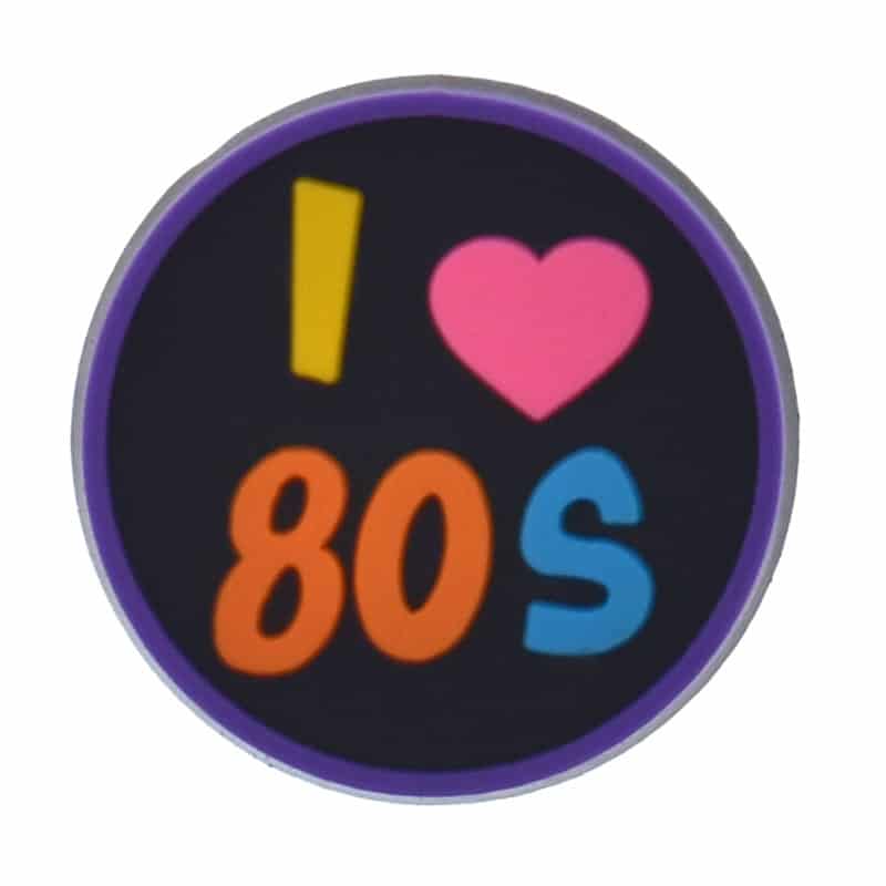 I heart 80s badge 343-09 - Shoe Charm