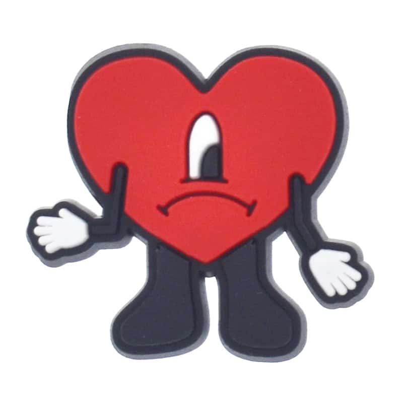 Red Bad Bunny Heart 348-03 Shoe Charm