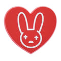 Heart with Bunny from Bad Bunny 348-10 Shoe Charm